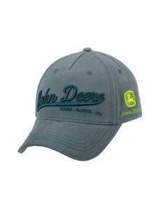 Czapka z daszkiem John Deere 3D antracytowa