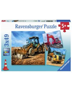 Puzzle pojazdy budowlane w akcji 