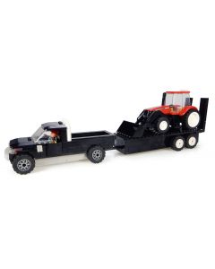 Pick up z przyczepą i ciągnikiem Case IH z ładowaczem - klocki
