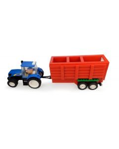 New Holland z zestawem wózka na siano