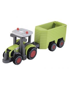 Claas Kids Axion 870 z przyczepą do przewozu zwierząt