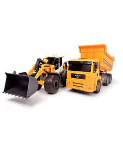 Zestaw Liebherr L566 Xpower i ciężarówka MAN