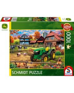 Puzzle John Deere 5050E na farmie