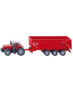 Massey Ferguson 8480 z przyczepą Krampe