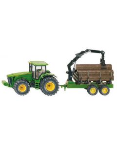 Ciągnik John Deere 8430 z przyczepą i przenośnikiem do pni Siku 1:50 1954