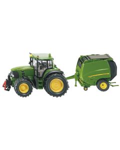 John Deere 7530 z prasą JD 990 Siku 1:87 1665