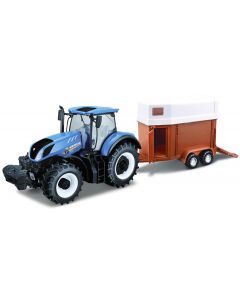 New Holland T7.315 z przyczepą do koni