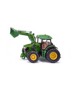 John Deere 7310R z ładowaczem sterowany aplikacją bluetooth