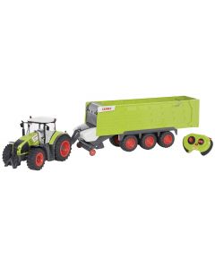 Claas Axion 870 z przyczepą Cargos 9600 sterowany