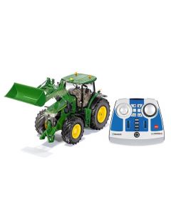 John Deere 7310R z ładowaczem i modułem zdalnego sterowania Bluetooth 