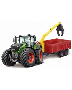Fendt 1050 Vario z przyczepą i żurawiem