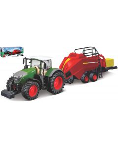 Fendt 1050 Vario z prasą kostkującą 