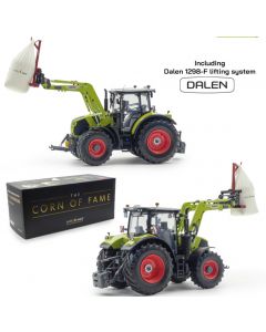 Claas Arion 550 z przednim ładowaczem, podnośnikiem worków Dalen 1298-F i Agromais Bigbag