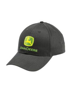 Czapka John Deere czarna z daszkiem z logo 