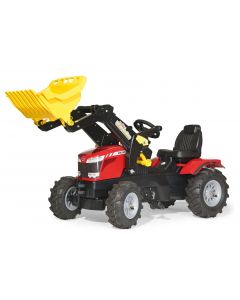 Massey Ferguson z ładowaczem i ogumieniem rollyFarmtrac