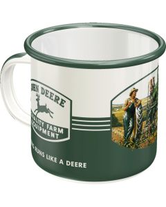 Kubek emaliowany John Deere 