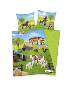 Pościel Farm World 00% bawełna naturalna flanela Biber. Wymiary 80/80 cm + 135/200 cm