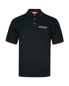 Polo męskie Case IH kontrastowe czarne-XL