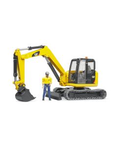 Mini-koparka gąsienicowa Caterpillar z pracownikiem Bruder 1:6 02466