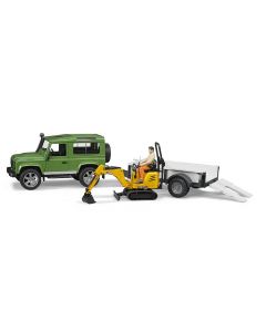 Land Rover z przyczepką i JCB 8010 CTS Bruder 1:16 02593