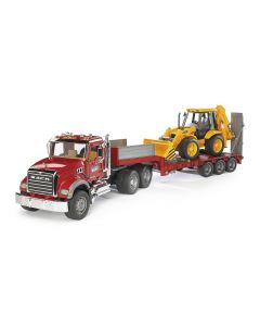 MACK z naczepą i JCB 4CX