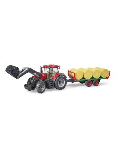 Case IH Optum 300 CVX z ładowaczem i przyczepą